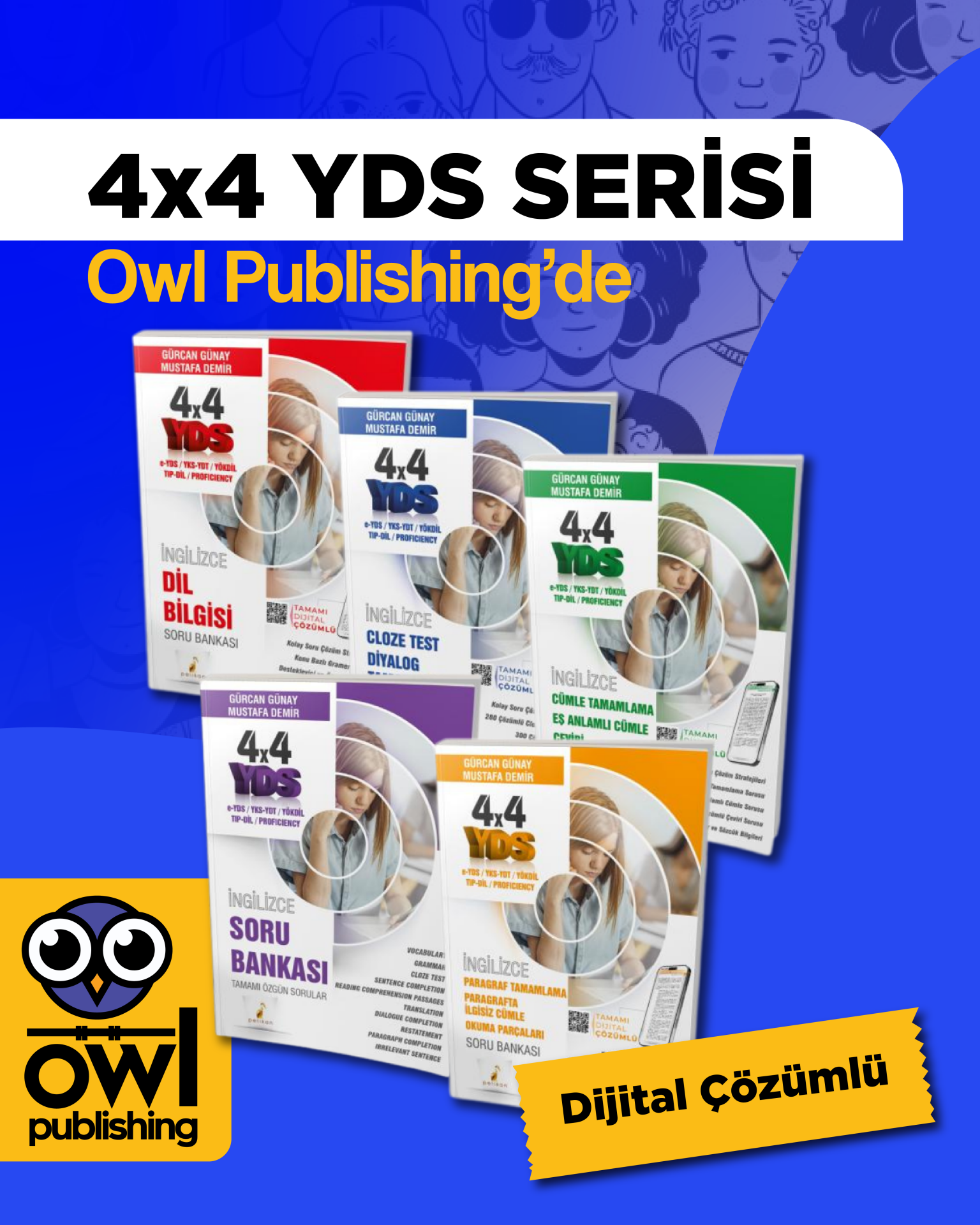 Pelikan YDS 4x4 Tamamı+ Soru Bankası Dijital Çözümlü Soru Bankası Seti