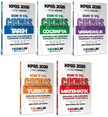 PrevNext 305.45 Yediiklim 2026 KPSS GY-GK Lisans Konularına Göre Tamamı Çözümlü Son 11 Yıl Çıkmış Sorular Seti 5 Kitap
