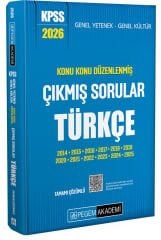 2026 KPSS Genel Yetenek Genel Kültür Konu Konu Düzenlenmiş Tamamı Çözümlü Çıkmış Sorular TÜRKÇE