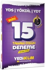 Yediiklim Yayınları 2026 YDS YÖKDİL YDT Tüm Soru Tipleri Tamamı Özgün Mini 15 Deneme