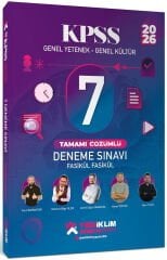 Yediiklim 2026 KPSS Atölye Serisi Genel Yetenek Genel Kültür Fasikül Fasikül 7 Deneme Sınavı Tamamı Çözümlü