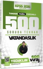 Yediiklim Yayınları 2026 KPSS Son Viraj Serisi Vatandaşlık Tamamı Yazılı Çözümlü 500 Soruda Genel Tekrar Kampı