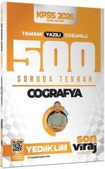 Yediiklim Yayınları 2026 KPSS AGS Son Viraj Serisi Coğrafya Tamamı Yazılı Çözümlü 500 Soruda Genel Tekrar Kampı