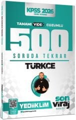 Yediiklim Yayınları 2026 Kpss Son Viraj Serisi Türkçe Tamamı Video Çözümlü 500 Soruda Genel Tekrar Kampı