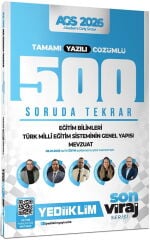 Yediiklim 2026 Yeni AGS Son Viraj Serisi Eğitim Bil.-Türk Milli Eğitim Sistemi-Mevzuat Tamamı Yazılı Çözümlü 500 Soruda Genel Tekrar