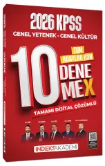 İndeks Akademi 2026 KPSS Genel Yetenek Genel Kültür 10 DenemeX Çözümlü İndeks Akademi Yayıncılık