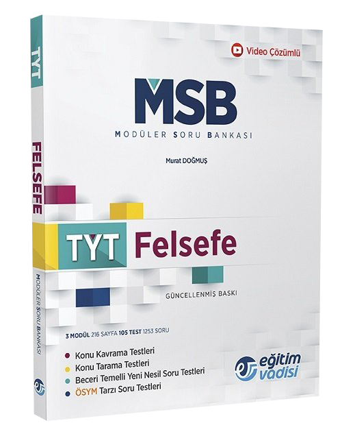 TYT Felsefe Modüler Soru Bankası | Eğitim Vadisi Yayınları