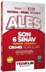 Yediiklim Yayınları 2024 ALES Sayısal Sözel Yetenek Son 6 Sınav Tamamı Çözümlü Çıkmış Sorular
