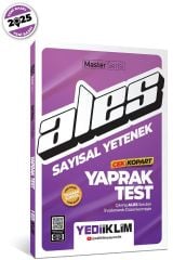 Yediiklim Yayınları 2025 Ales Sayısal Yetenek Çek Kopart Yaprak Test