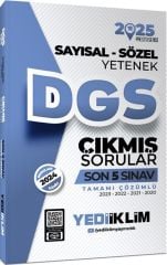 Yediiklim Yayınları 2025 DGS Sayısal Sözel Yetenek Tamamı Çözümlü Son 5 Sınav Çıkmış Sorular