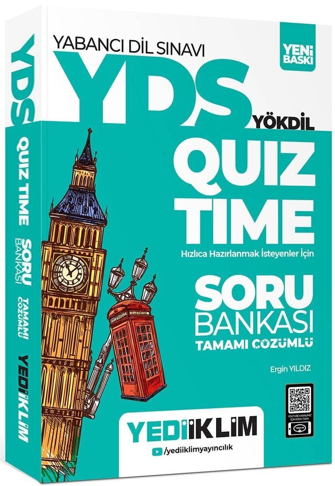 Yediiklim Yayınları YDS YÖKDİL Quiz Time Tamamı Çözümlü Soru Bankası
