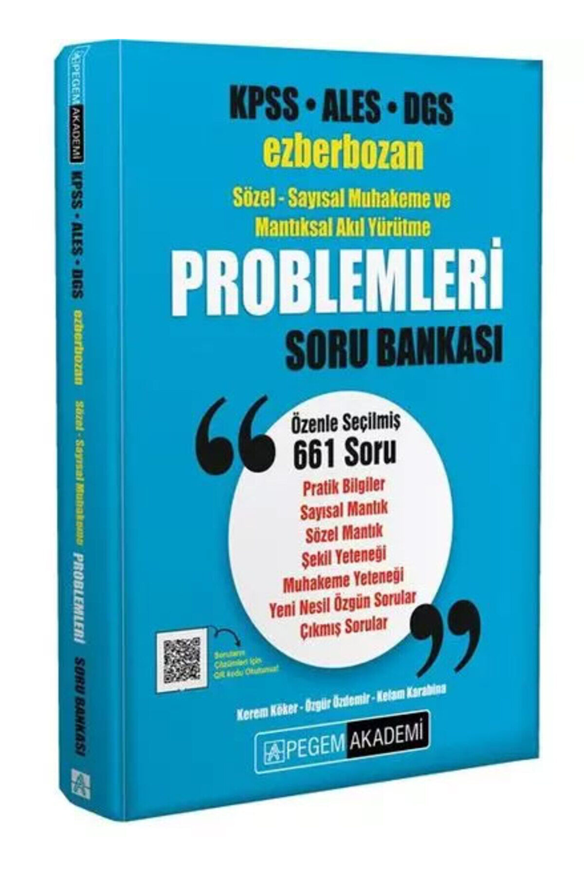 Ezberbozan Sözel-Sayısal Muhakeme ve Mantıksal Akıl Yürütme Problemleri Tamamı Video Çözümlü Soru Bankası