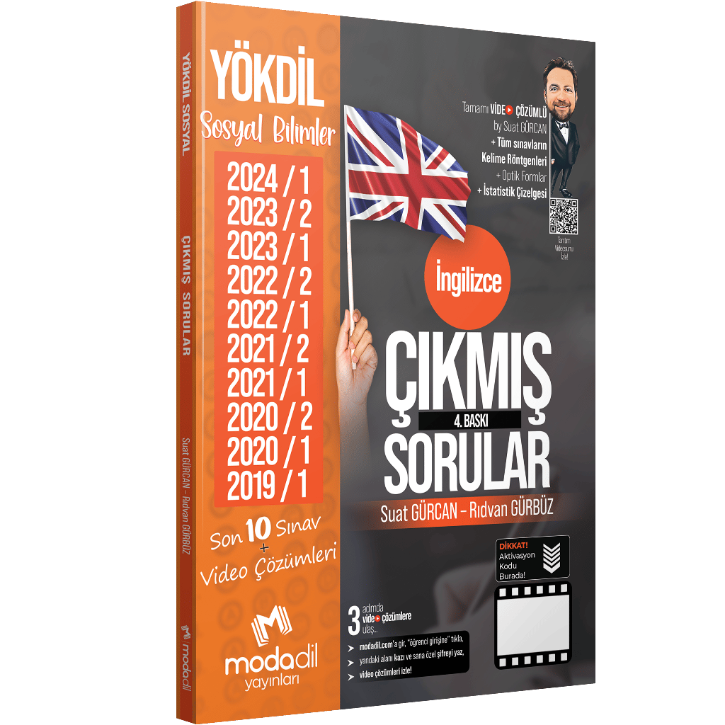 Modadil Yayınları YÖKDİL SOSYAL Çıkmış Sorular Tamamı Video Çözümlü