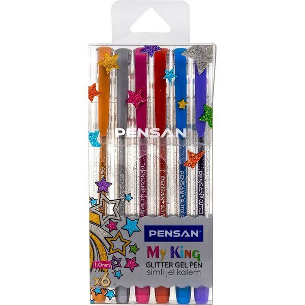 Pensan My-King Simli 6'lı Set Jel Kalem