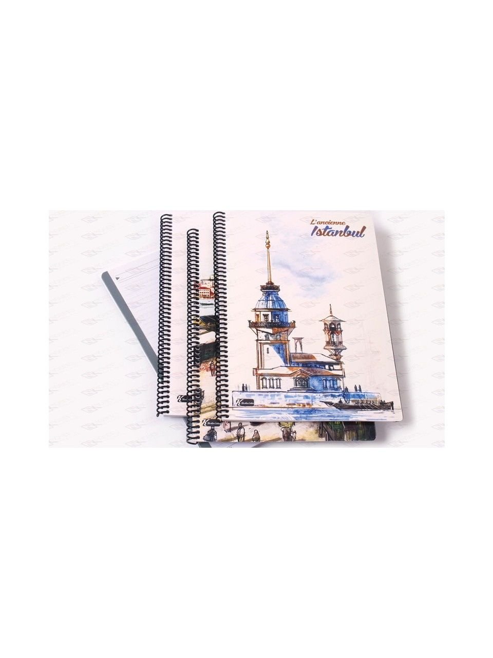 Keskin Color A4 My City Plastik Kapaklı Spiralli Çizgili 80 Yaprak Defter