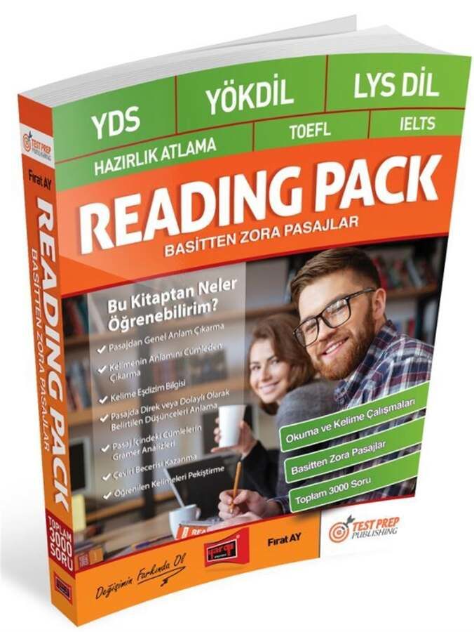 Yargı Yayınları YDS YÖKDİL Hazırlık Atlama TOEFL IELTS Reading Pack Basitten Zora Pasajlar