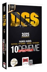 Yargı Yayınları 2025 DGS Vip Tamamı Çözümlü Sayısal-Sözel Yetenek Fasikül Fasikül 10 Deneme