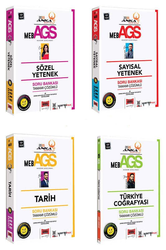Yargı Yayınları 2025 MEB-AGS Anka Serisi Tamamı Çözümlü Branş Soru Bankası Seti (4 Kitap)