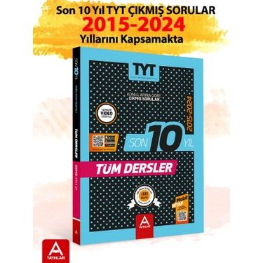 Son 10 Yıl TYT Tüm Dersler Çıkmış Sorular 2015-2024