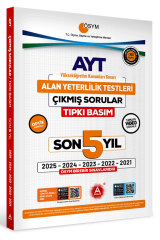 Son 5 yıl AYT Çıkmış Sorular-Tıpkı Basım-Bire Bir ÖSYM-Tamamı Video Çözümlü