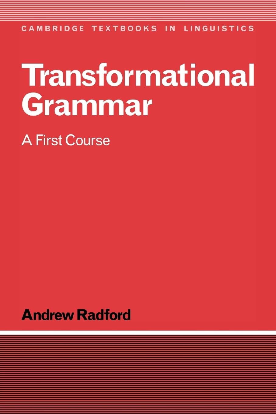 Transformational Grammar: A First Course