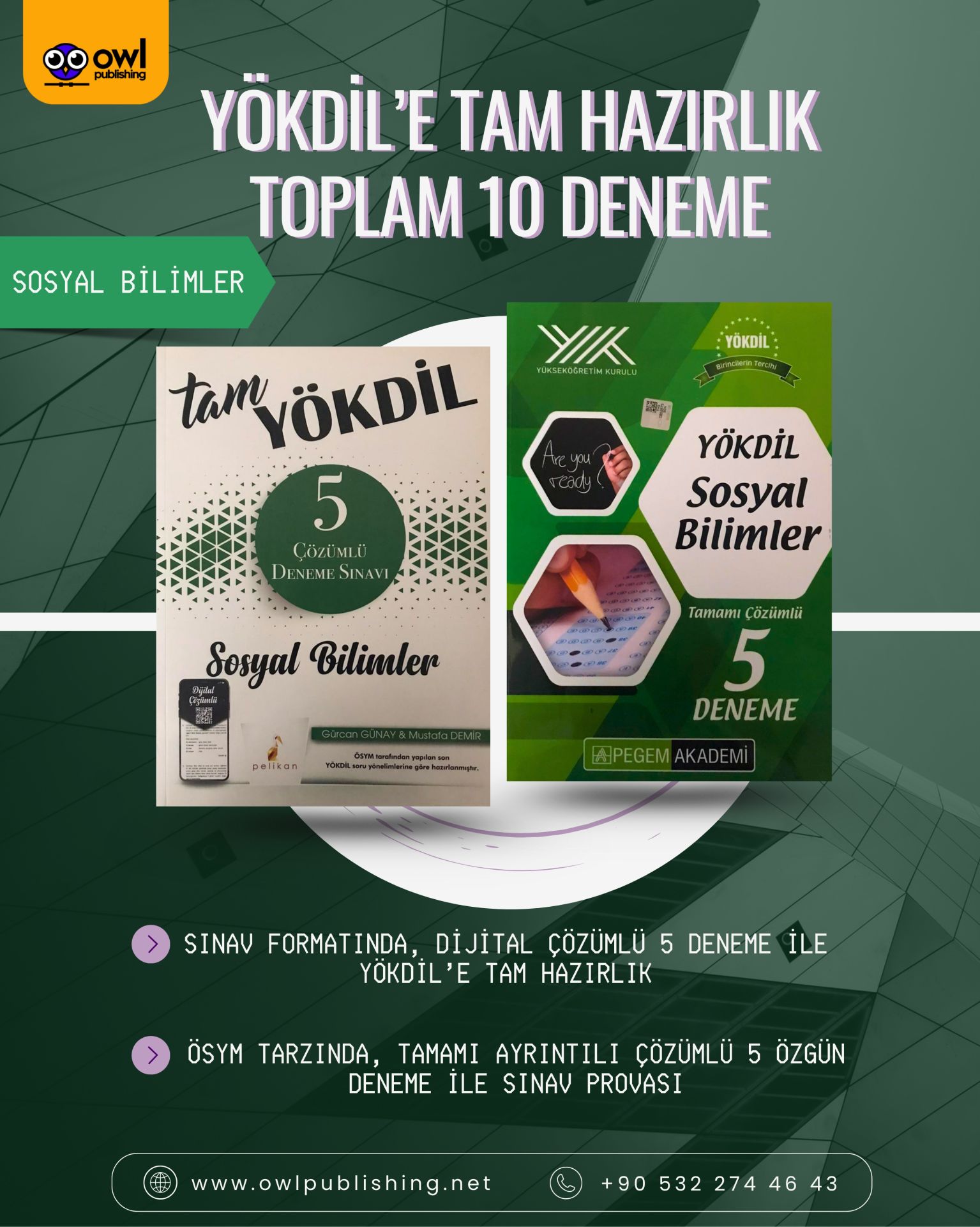 Yökdil Sosyal Bilimler 10'lu Deneme Paketi