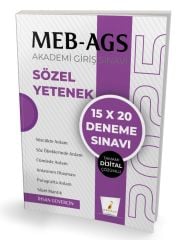 MEB - AGS Hazırlık Sözel Yetenek 15x20 Tamamı Dijital Çözümlü Deneme Sınavı