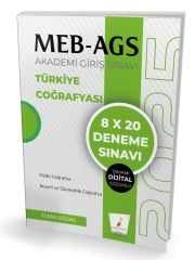 MEB - AGS Hazırlık Türkiye Coğrafyası 8x20 Tamamı Dijital Çözümlü Deneme Sınavı