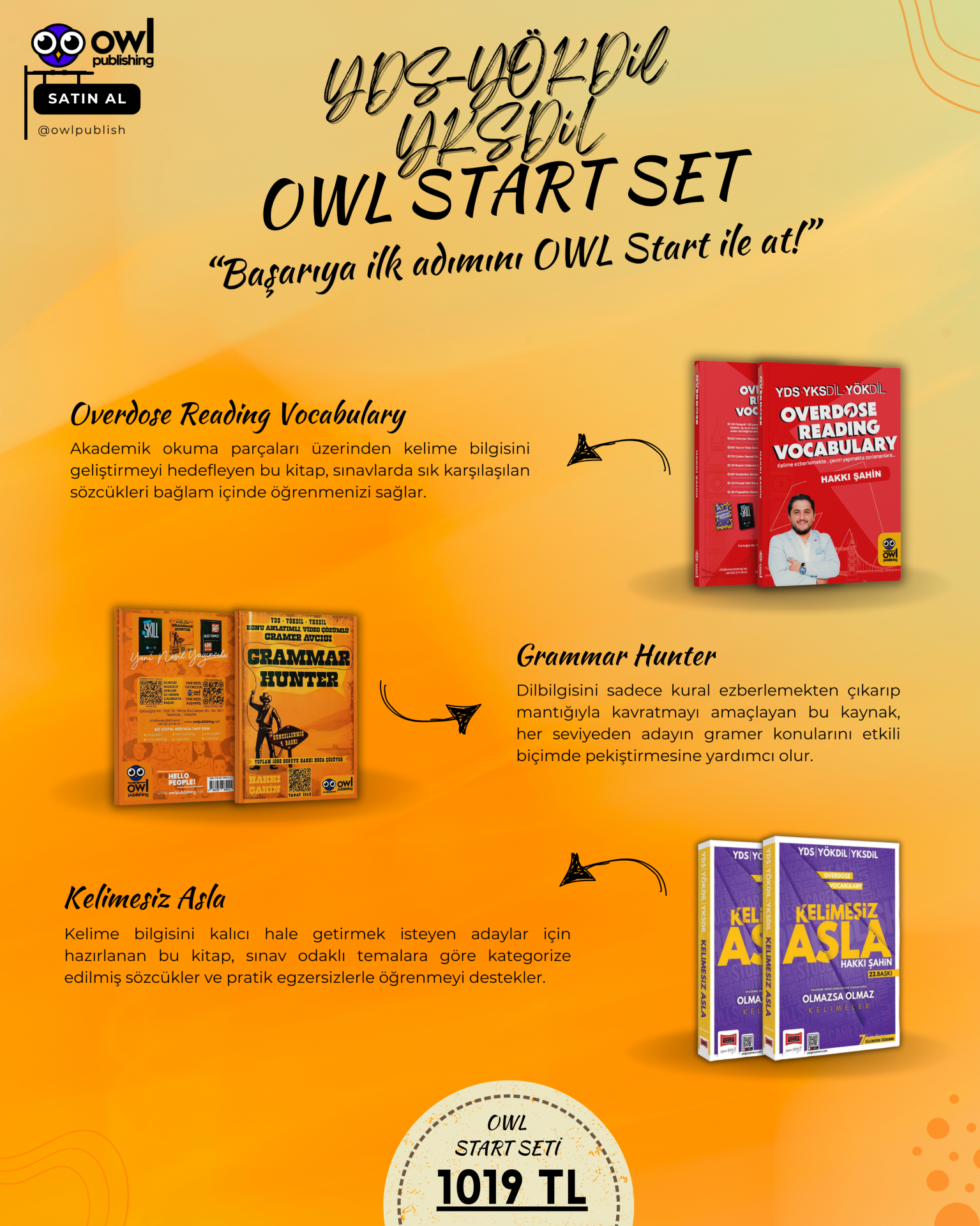 OWL Start | Temel Seviye YDS – YÖKDİL – YKS DİL Hazırlık Seti