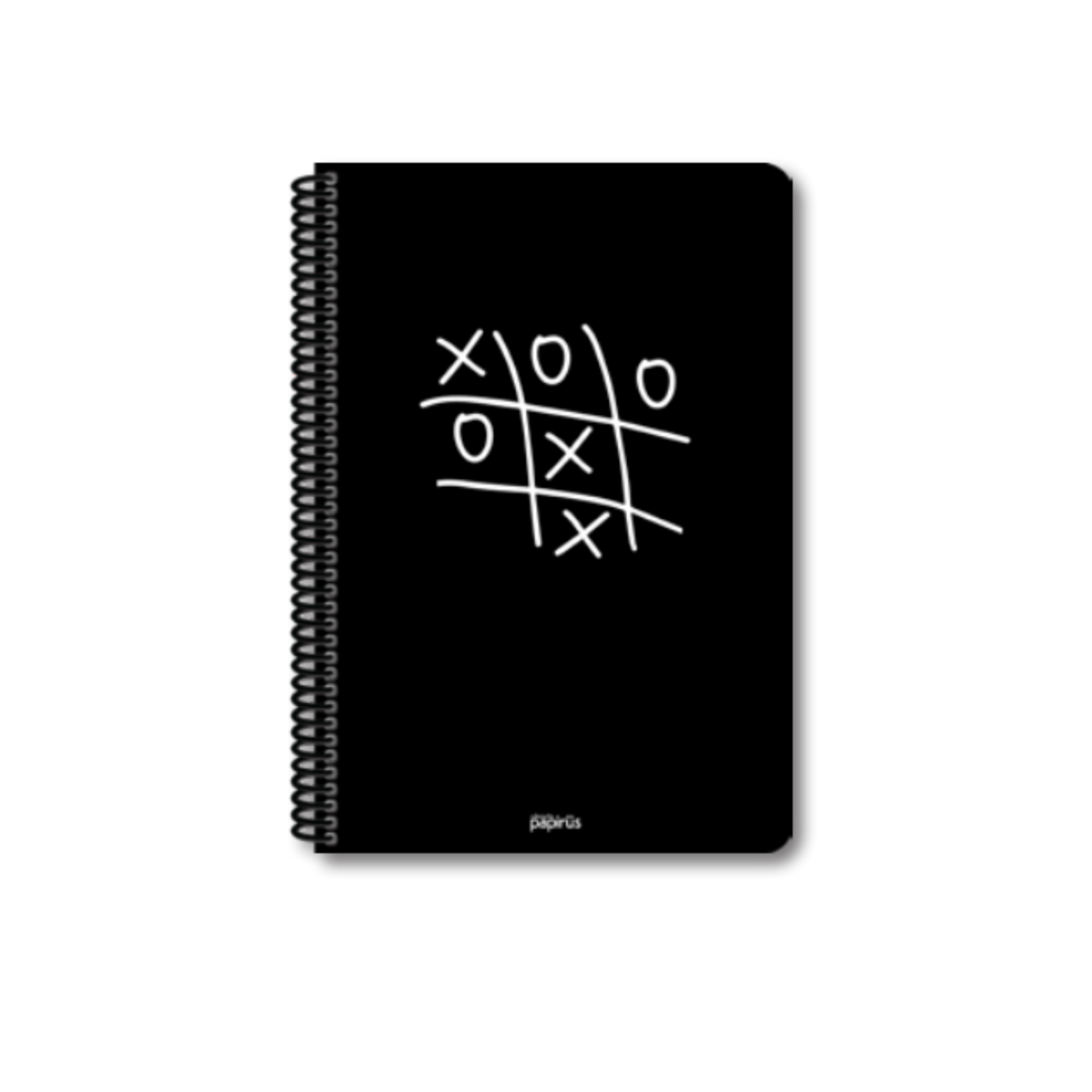 Papirüs Black Sert Kapak 120 Yaprak 16X23cm Spiralli Çizgili Defter