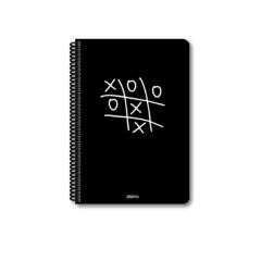 Papirüs Black Sert Kapak 120 Yaprak 16X23cm Spiralli Çizgili Defter