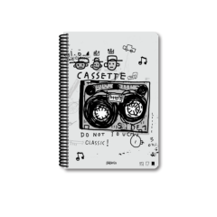 Papirüs Black Sert Kapak 120 Yaprak 16X23cm Spiralli Çizgili Defter