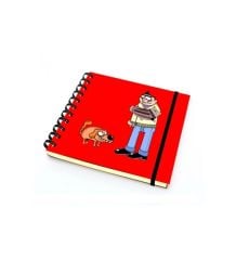 Paklon Desenli Sert Kapak 14x14 Cm Spiralli Defter 100 Yaprak Çizgili - Eğitmen