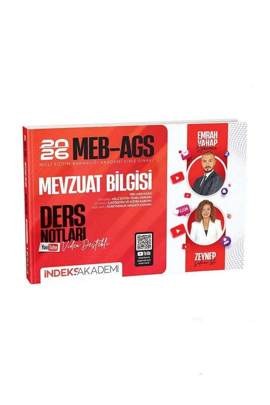 İndeks Akademi 2026 MEB-AGS Mevzuat Bilgisi Video Ders Notları