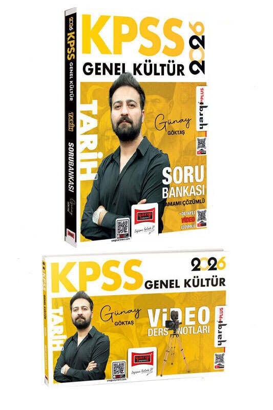 Yargı Yayınları 2026 KPSS Genel Kültür Tarih Soru Bankası ve Video Ders Notları Seti (Günay Göktaş)