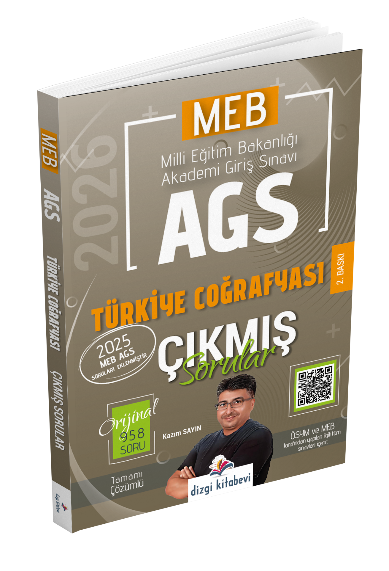 Dizgi Kitap 2026 MEB AGS Tamamı Video Çözümlü Türkiye Coğrafyası Çıkmış Sorular 2. Baskı Kazım Sayın