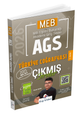Dizgi Kitap 2026 MEB AGS Tamamı Video Çözümlü Türkiye Coğrafyası Çıkmış Sorular 2. Baskı Kazım Sayın