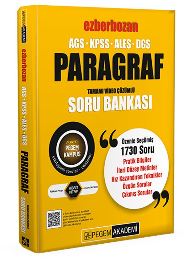 AGS-KPSS-ALES-DGS Ezberbozan Paragraf Tamamı Video Çözümlü Soru Bankası