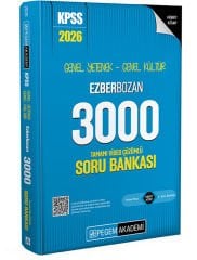 2026 KPSS Genel Yetenek Genel Kültür Ezberbozan 3000 Tamamı Video Çözümlü Soru Bankası