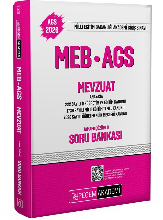 2026 MEB AGS Soru Bankası Tamamı Çözümlü Mevzuat