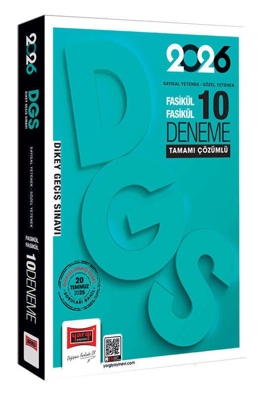 Yargı Yayınları 2026 DGS Sayısal-Sözel Yetenek Tamamı Çözümlü 10 Deneme