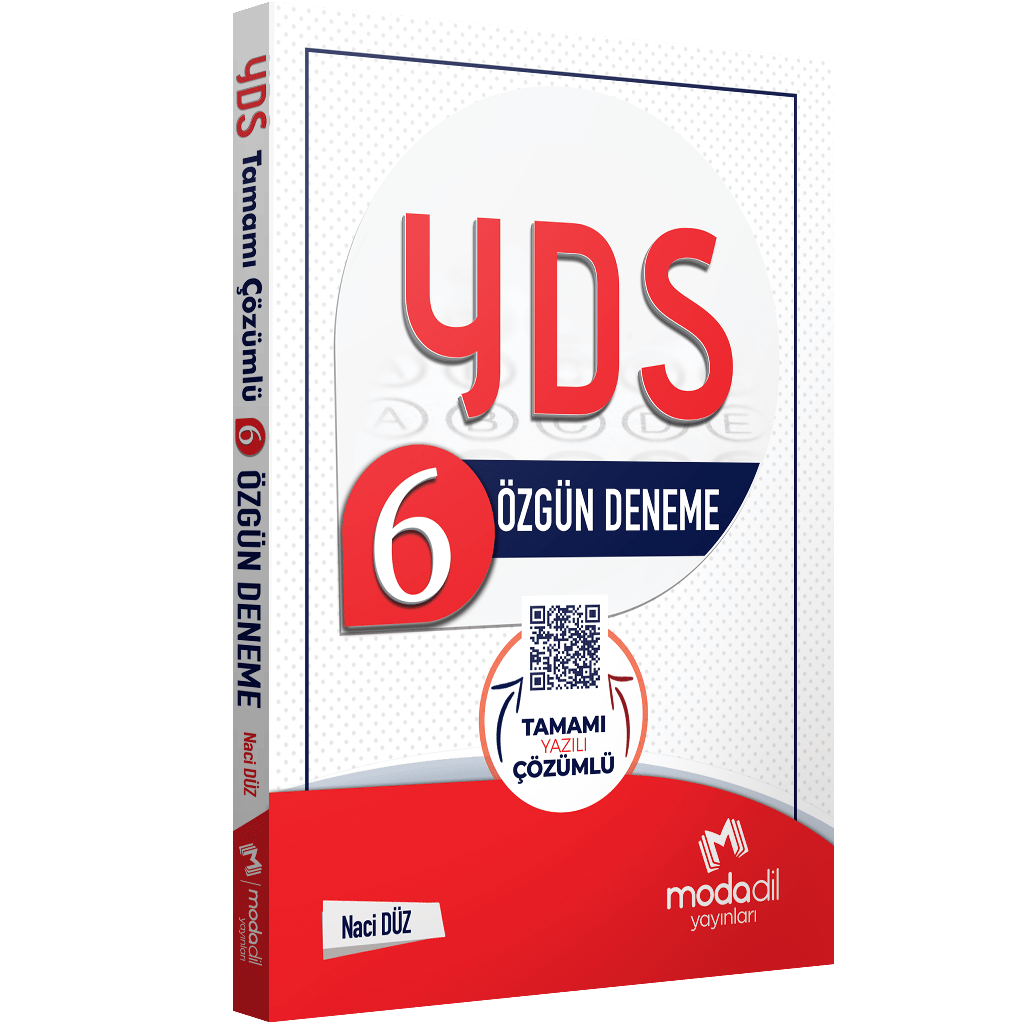 YDS Tamamı Yazılı Çözümlü 6 Özgün Deneme