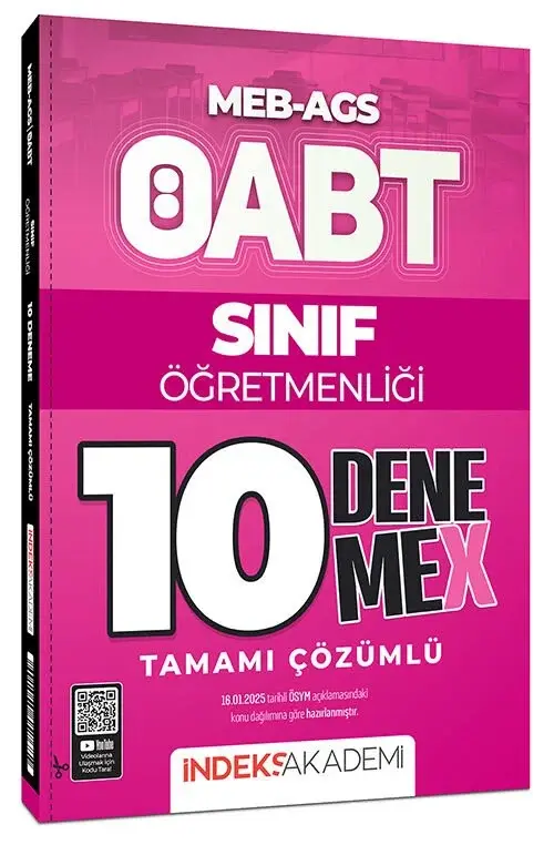 İndeks Akademi 2026 ÖABT MEB-AGS Sınıf Öğretmenliği 10 DenemeX Çözümlü
