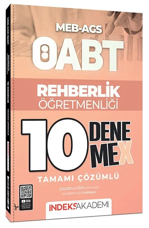 İndeks Akademi 2026 ÖABT MEB-AGS Rehberlik Öğretmenliği 10 DenemeX Çözümlü